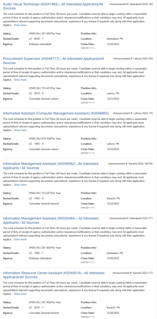 US Embassy Jobs 2022 | Apply Online