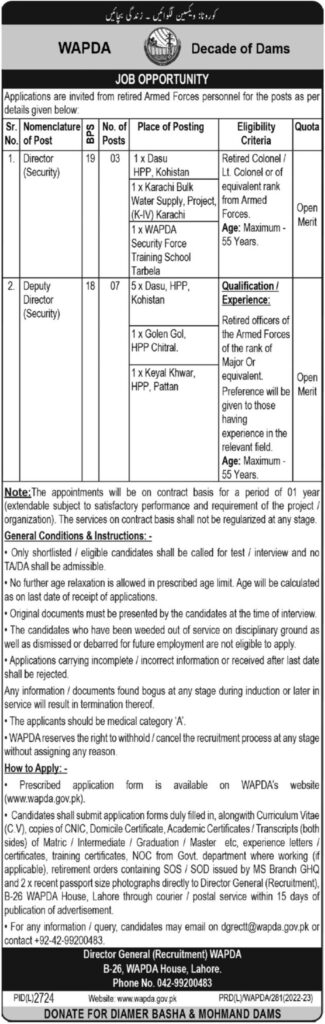 WAPDA Jobs March 2023 