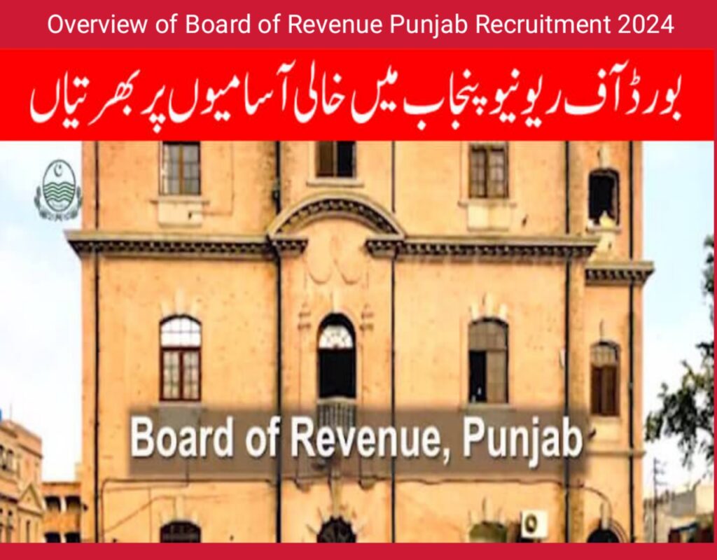 Overview of Board of Revenue Punjab Recruitment 2024