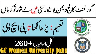 GC Women University Sialkot Recruitment 2024