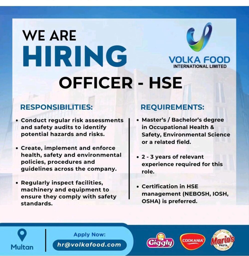 Job Opportunities at Volka Food