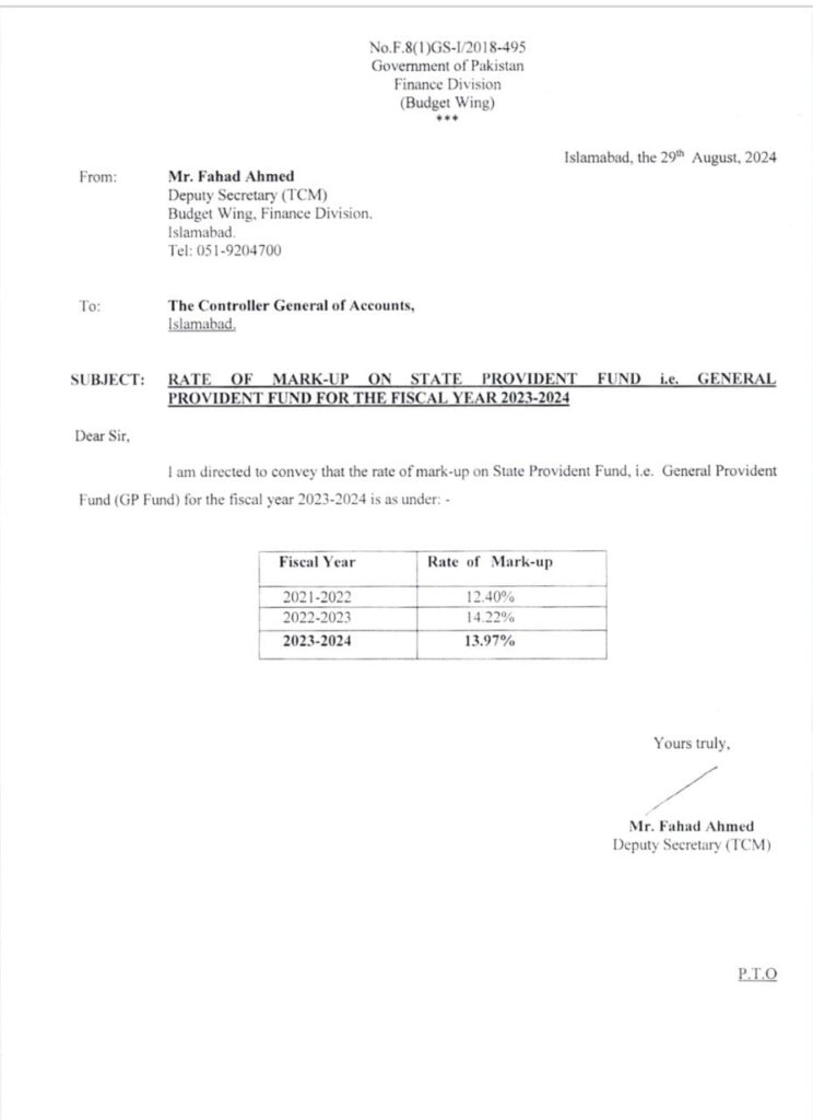 Understanding the Rate of Mark-Up on State Provident Fund