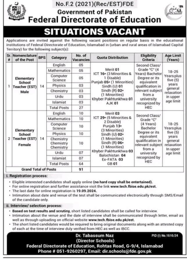 Elementary School Teacher EST Jobs