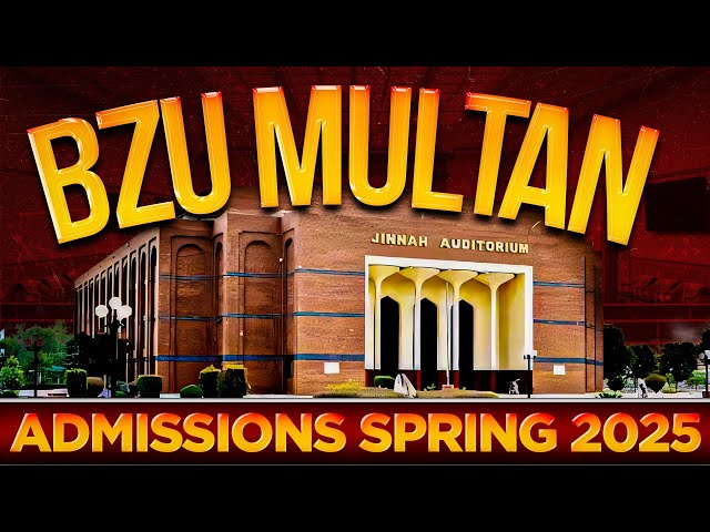 Admissions Open 2025 BZU Multan