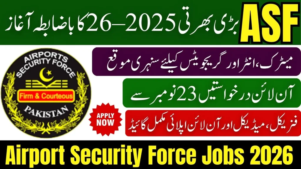 ASF Jobs 2025: Apply Online Now for Airport Security Force Vacancies – Last Date Dec 8