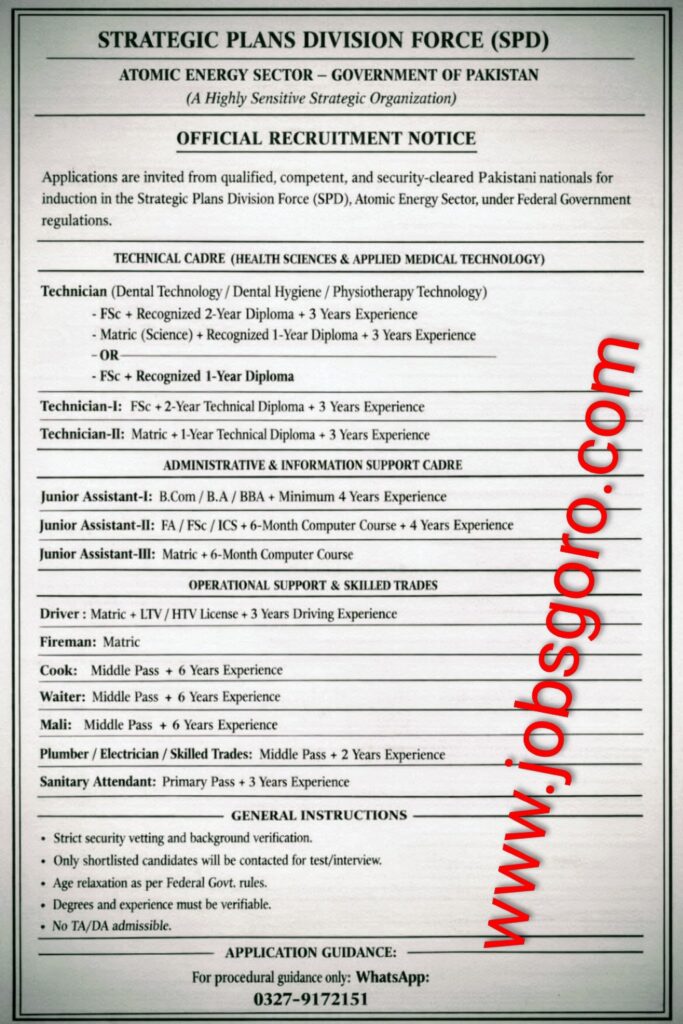 SPD Atomic Energy Jobs January 2026 Apply Online
